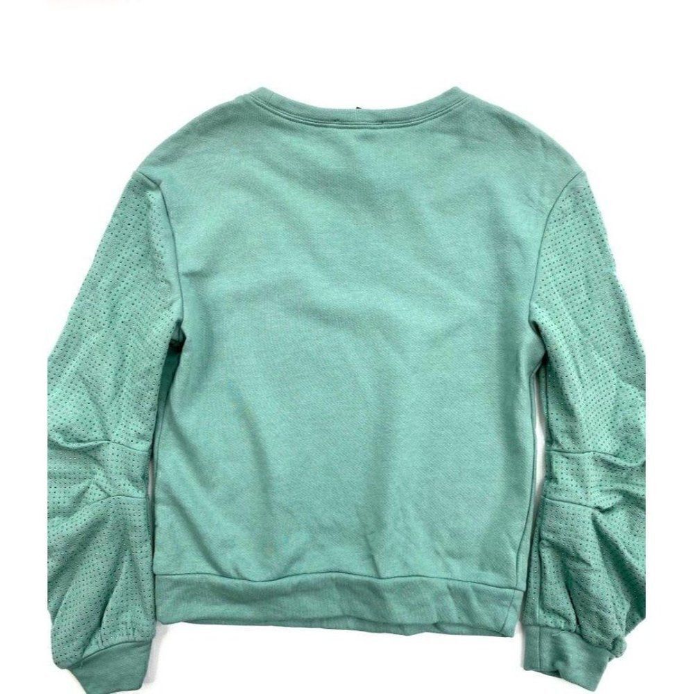 ‎INC Sweatshirt Top Small Sage Green Glitter-Sleeve - Picture 3 of 6